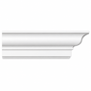 MD1660 Cove Crown with Flat Base on white background