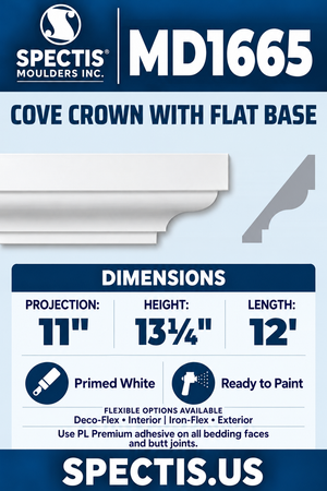 MD1665 moulding with matching side profile