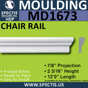 MD1673 Spectis Molding Case Trim 7/8"P x 2 1/4"H x 144"L