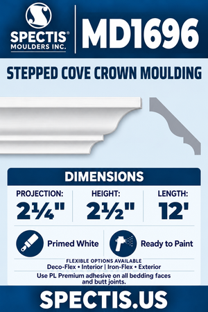 MD1696 moulding with matching side profile