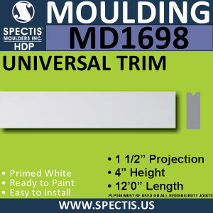 MD1698 Spectis Molding Jamb Stock Trim 1 1/2"P x 4"W x 144"L