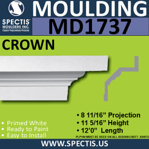 MD1737 Spectis Crown Molding Trim 8 11/16"P x 11 5/16"H x 144"L