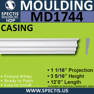 MD1744 Spectis Molding Case Trim 1 1/16"P x 3 15/16"H x 144"L