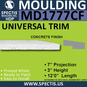 MD1777CF Spectis Molding Concrete Finish Sill Trim 7"P x 3"H x 144"L