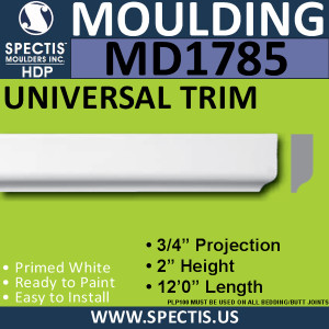MD1785 Spectis Molding Cap Trim 3/4"P x 2"H x 144"L