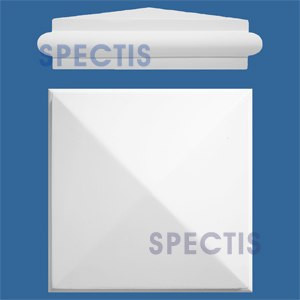 NC2337 Urethane Newel Cap 13.5" W x 5" H