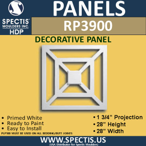 RP3900 Decorative Raised Square Panel 1 3/4"P X 28"