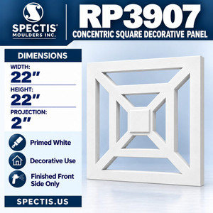 RP3907 Concentric Square Decorative Panel 22"W x 22"H