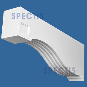 BL2981 Fluted Sweep Eave Bracket 3.5"W x 7.9375"H x 21.75"P