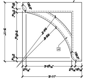 BL3065 Spectis Eave Block or Bracket 8"W x 45"H x 45" Projection