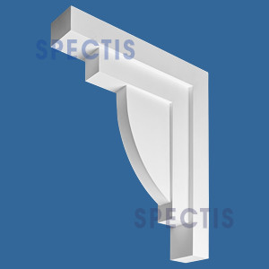 BL3083 Paneled Curved Eave Bracket 6"W x 35"H x 30"P