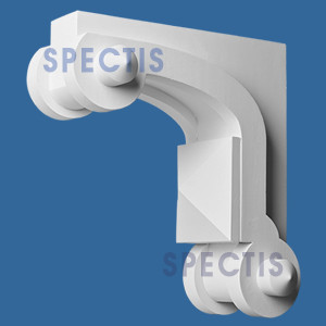 BL3107 Scroll Decorative Eave Bracket 8.6875"W x 15.9375"H x 15.1875"P