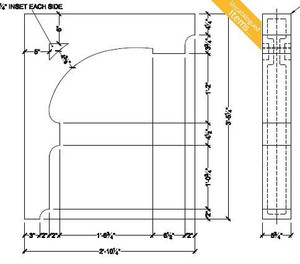 BL3111 Decorative Eave Bracket 5.75"W x 41.25"H x 34.25"P