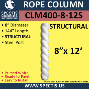 CLM400-8-12S Rope Column 8" x 144" STRUCTURAL