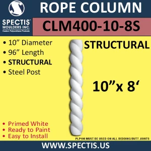CLM400-10-8S Rope Column 10" x 96" STRUCTURAL