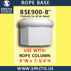 BSE900-8 Rope Base 9"W x 7 3/4"H