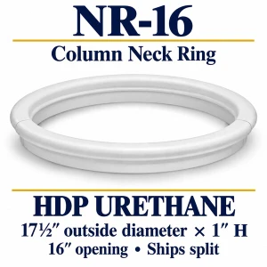 NR-16 Column Neck Ring – 17½″ OD × 1″ H | 16″ opening – HDP urethane