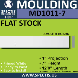 MD1011-7 Spectis 1" Flat Trim 1"P x 7"H x 144"L