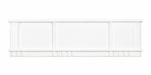 MD1797 Fluted Frieze Moulding on white background