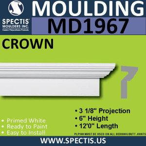 MD1967 Crown Molding Trim decorative spectis urethane