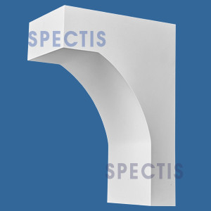 BL3136 Curved Decorative Eave Corbel 8"W x 18"H x 12.75"P