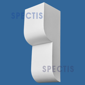 BL3143 Rounded Decorative Eave Block 4"W x 4"H x 11"P