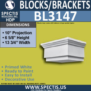 BL3147 Decorative Eave Bracket 13.75"W x 6.62"H x 10"P