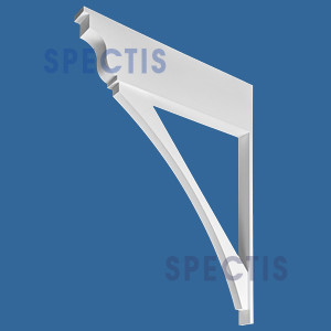 BL3162 Curved Decorative Eave Bracket 3.5"W x 48"H x 38"P