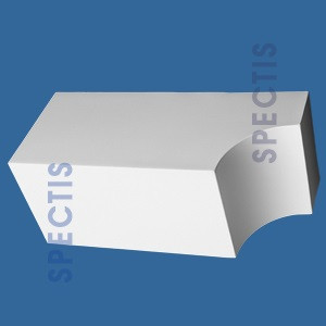 BL3176 Coved Decorative Eave Block – 5½″ W × 5½″ H × 13″ Projection