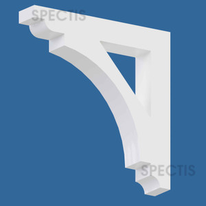 BL3191 Curved Decorative Eave Bracket – 4″ W × 24″ H × 24″ Projection