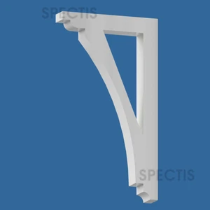 BL3192 Curved Decorative Eave Bracket – 4″ W × 40½″ H × 22½″ Projection