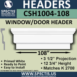 CSH1004-108 Crosshead for Window/Door 3.25"P x 12.75"H x 108"W