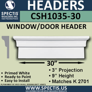 CSH1035-30 Crosshead for Window/Door 3"P x 9"H x 30"W