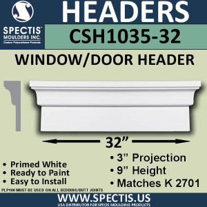 CSH1035-32 Crosshead for Window/Door 3"P x 9"H x 32"W