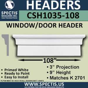 CSH1035-108 Crosshead for Window/Door 3"P x 9"H x 108"W
