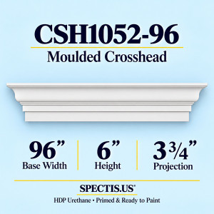 CSH1052-96 Moulded Door & Window Crosshead — 96" W x 6" H