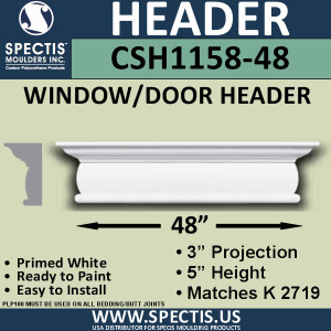 CSH1158-48 Crosshead for Window/Door 3"P x 5"H x 48"W