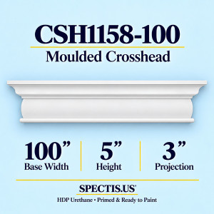 CSH1158-100 Moulded Door & Window Crosshead — 100" W x 5" H