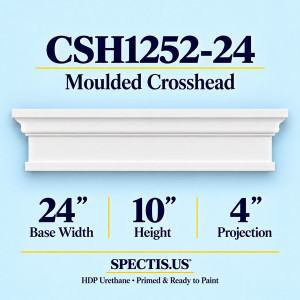 CSH1252-24 Moulded Door & Window Crosshead — 24" W x 10" H