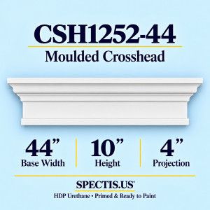 CSH1252-44 Moulded Door & Window Crosshead — 44" W x 10" H