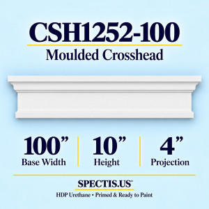 CSH1252-100 Moulded Door & Window Crosshead — 100" W x 10" H