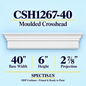 CSH1267-40 Moulded Door & Window Crosshead — 40" W x 6" H