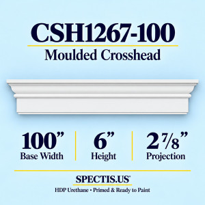 CSH1267-100 Moulded Door & Window Crosshead — 100" W x 6" H