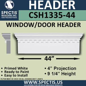 CSH1335-44 Crosshead for Window/Door 4"P x 9.25"H x 44"W