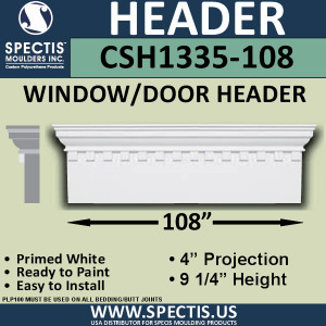 CSH1335-108 Crosshead for Window/Door 4"P x 9.25"H x 108"W