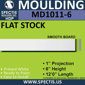 MD1011-6 Spectis 1" Flat Trim 1"P x 6"H x 144"L