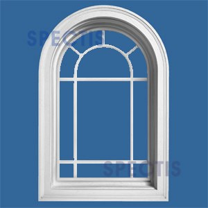 ARCH2031QG Arch Top Queen Ann Decorative Arch Window