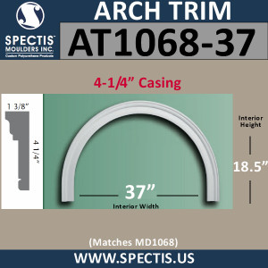 AT1068-37 Arch Circle Top 4.25" Casing Fits 37" Opening