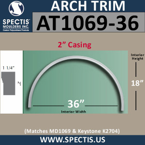 AT1069-36 Arch Circle Top 2" Casing Fits 36" Opening