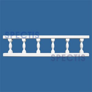 BAL2028-9 Assembled Balusters 9"H X 2"P X 6'L X 6"Repeat